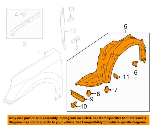 Subaru oem 10-14 legacy-fender liner right 59120aj00a