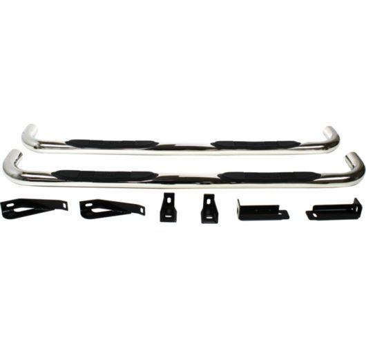 Westin set of 2 nerf bars new polished full size truck gmc sierra 23-1680