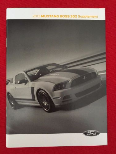 2013 ford mustang boss 302 supplement manual