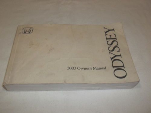 2003 honda odyssey owner&#039;s manual. free s/h