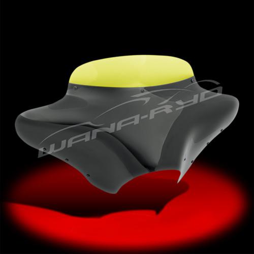 Memphis shades hd 5 inch windshield for memphis shades batwing fairing, yellow