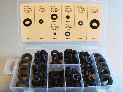 Firewall grommets 8 different sizes and storage box 180 pack assortment 3698