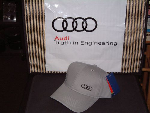 Audi collection grey baseball style hat/cap with audi rings new for &#039;12/&#039;13 nib