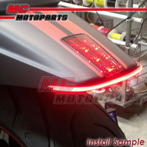 Smoke 40cm led flexible tail brake light tube for kawasaki motorcycles