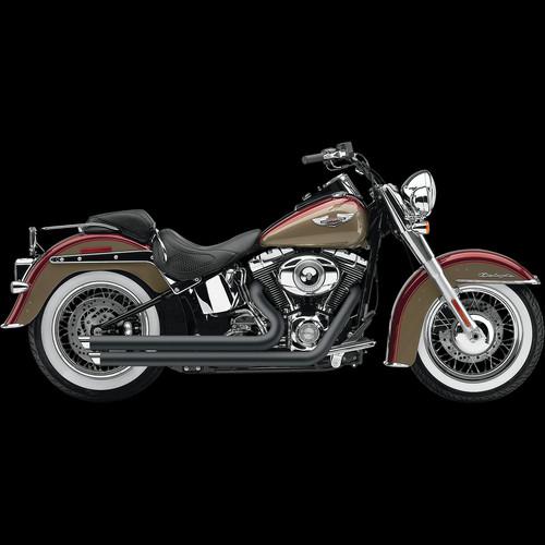 Speedster exhausts w/powerport,slash down black for 2012-2013 harley softail