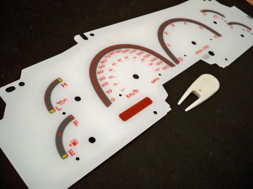 Kilometers 1999 f150 f250 expedition cluster white face glow through gauges kit