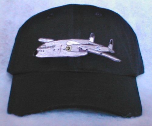 C119/r4q fairchild airplane aircraft aviation hat with emblem low profile black