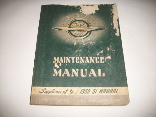 1952 oldsmobile shop maintenance manual supplement to 1950-51 manual cdn+usa