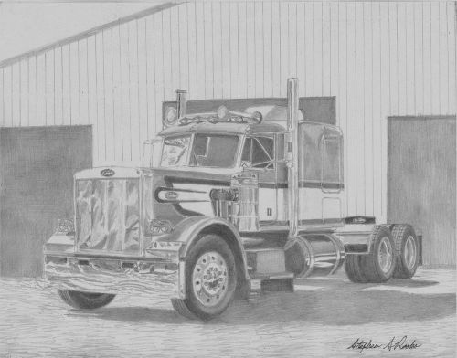 1978 peterbilt classic 359 semi truck art print