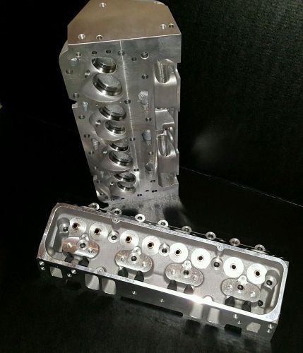 Sbc machined aluminum cylinder heads, 64cc chamber - 198cc. 2.020 int /1.600 ex