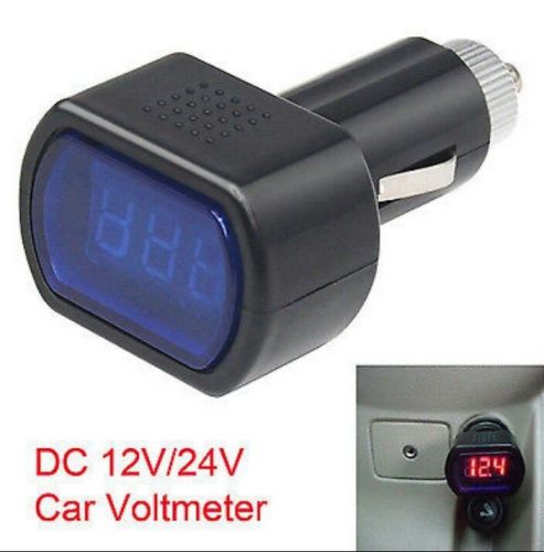 12v-24v digital led display volt meter auto car cigarette lighter voltage gauge