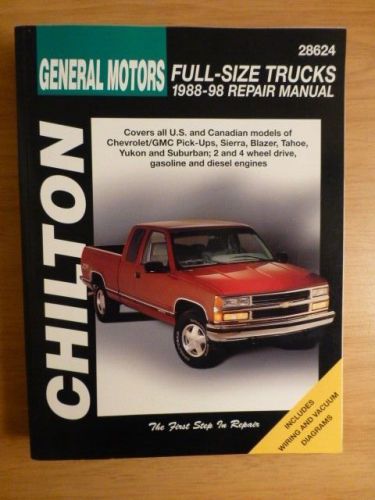 Chilton - general motors full-size trucks 1988-98 repair manual 28624