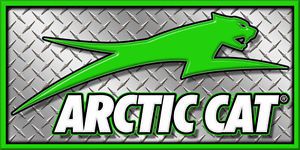 Arctic cat snowmobile racing snocross garage banner - green diamond