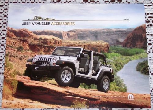 New 2008 jeep wrangler mopar accessories dealer literature brochure!