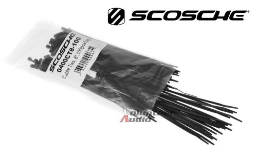 Scosche ct8-100 8&#034; cable ties 100pcs/bag