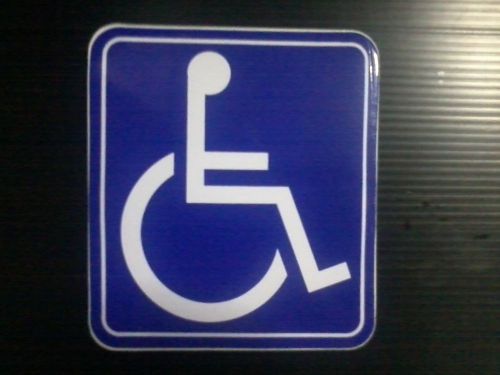 Handicap toilet sign sticker decal nonreflective light blue free shipping