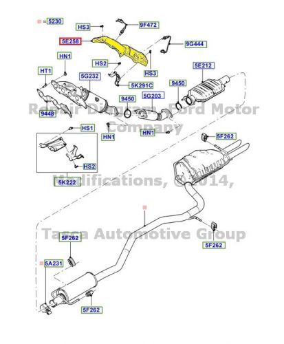 Oem catalytic converter &amp; exhaust manifold heat shield 2.3l fusion milan zephyr