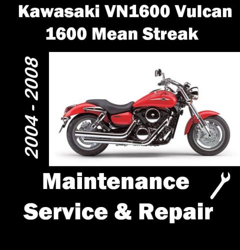 Kawasaki vn1600 vulcan mean streak vn 1600 service maintenance repair manual