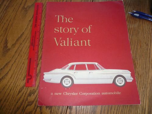 1960 chrysler the story of valiant large brochure - vintage -