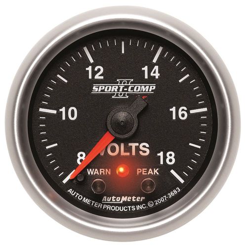 Auto meter 3683 sport-comp pc; voltmeter gauge