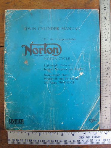 Norton motor cycle twin cylinder manual lightweight &amp; heavyweight printed 1971