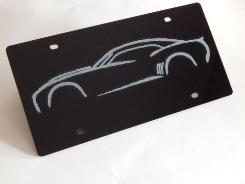 License plate laser engraved outline of camaro durable 1/8&#034; acrylic