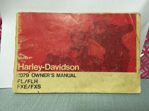 Vintage 1979 harley davidson motorcycle manual fl/flh fxe/fxs