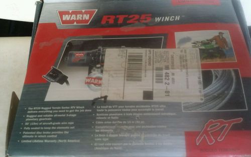 New warn rugged terrain 25 rt25 atv winch 2500# 50ft aircraft-grade wire rope