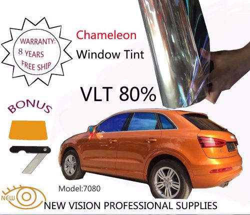 New vision vlt80% chameleon window tint film 76cmx6m color:transpare to purple