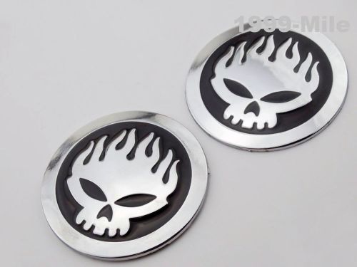 Motorcycle custom skull flame emblem decal sticker badges fuel tank fairing