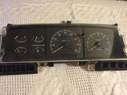 87-91 ford f150 f250 f350 black instrument cluster with tach