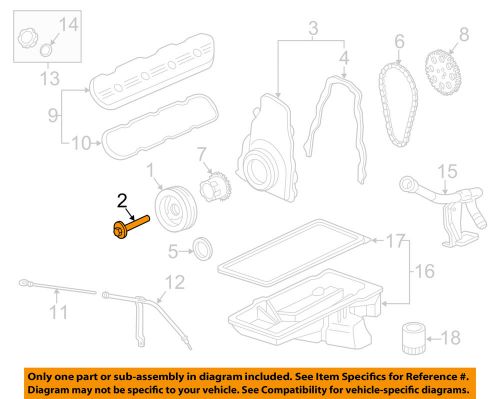 Gm oem engine-vibration damper bolt 12557840