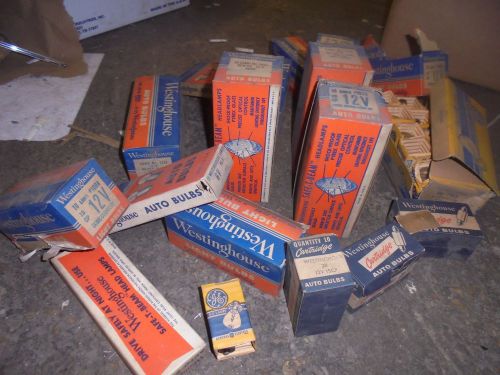 Ford chevrolet dodge vintage bulb lot 1950&#039;s 1960&#039;s 200+ bulbs westinghouse ge