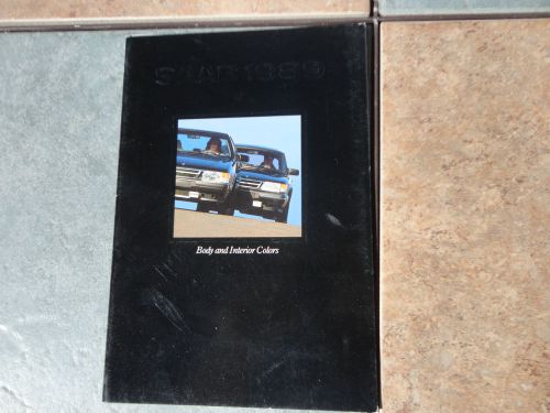 Vintage  1989 saab body and interior colors sales brochure