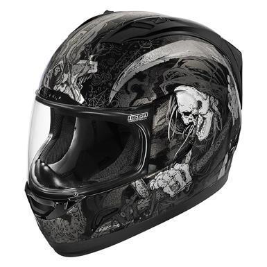 Icon alliance harbinger motorcycle helmet black 3xl/xxx-large