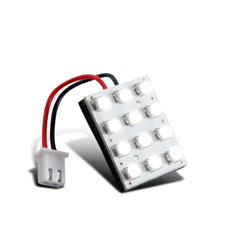 1x 12 led smd hyper white car interior door dome light map lamp