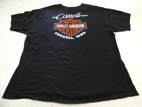 Harley davidson carroll, iowa t-shirt xxl usa 100% cotton