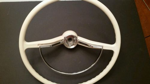 Vintage vw volkswagen bug type 3 karmann ghia steering wheel chrome horn ring