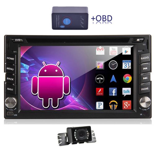 Android 4.4 os capacitive screen car stereo radio gps cd dvd player obd2 camera