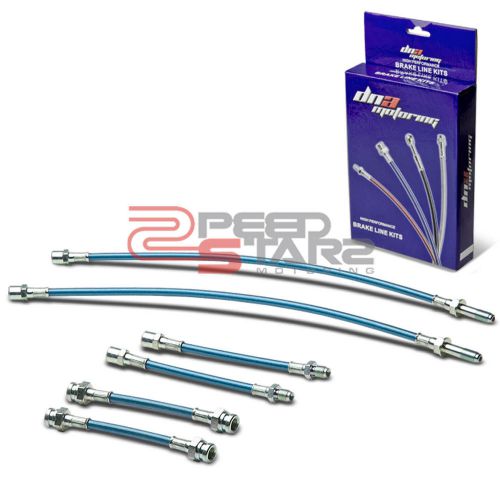 Jetta mk3  front/rear blue stainless steel racing brake line/hose pvc coat 4pc