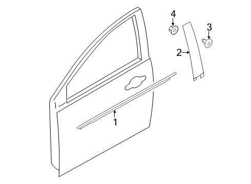 Ford oem door window belt weather strip bm5z5821453b image 1