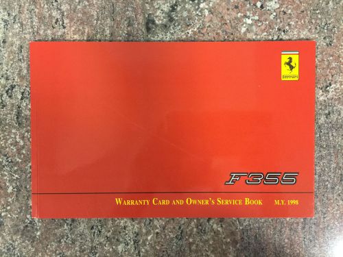 Ferrari f355 warranty card and owner&#039;s service book