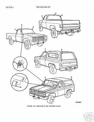 Cucv  repair  parts manuals m1008 m1009  military chevy gm pickup blazer