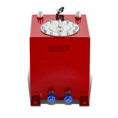 2.5 gallon/9.5l lightweight red coat aluminum race fuel cell tank+level sender