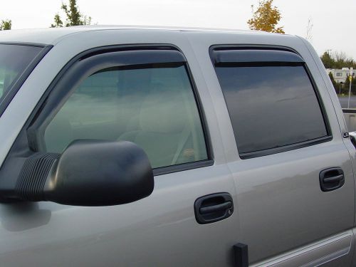 Fits nissan frontier crew cab 2000 - 2004 in channel vent visors wind shade 4 pc