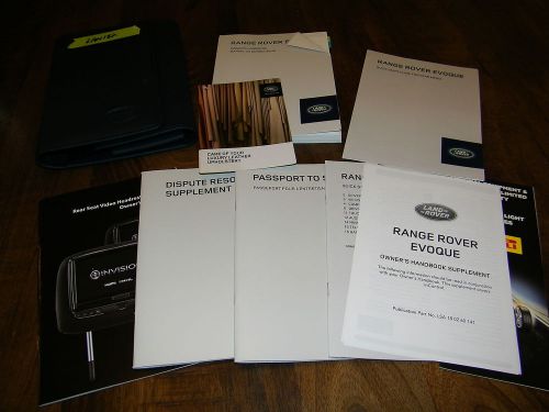 2014 land rover evoque owners manual with case lan182