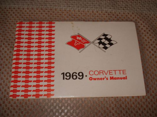 1969 chevy corvette owners manual glove box book