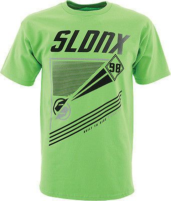 Slednecks absolute mens short sleeve t-shirt neon green/black