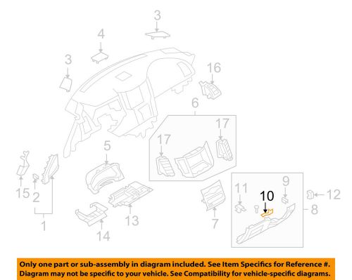 Infiniti nissan oem fx50 instrument panel-lower trim bracket right 681681ca0a