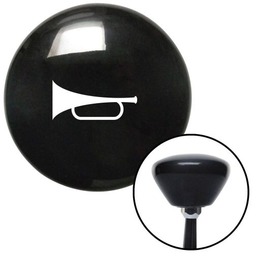 White horn trumpet black retro shift knob with m16 x 1.5 insertrack gear oe